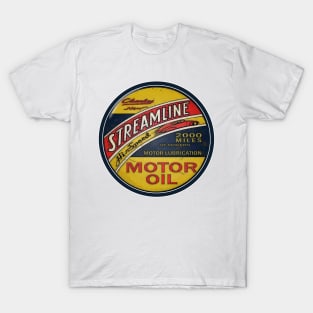 Streamline Motor Lubrication Oil Vintage Sign T-Shirt